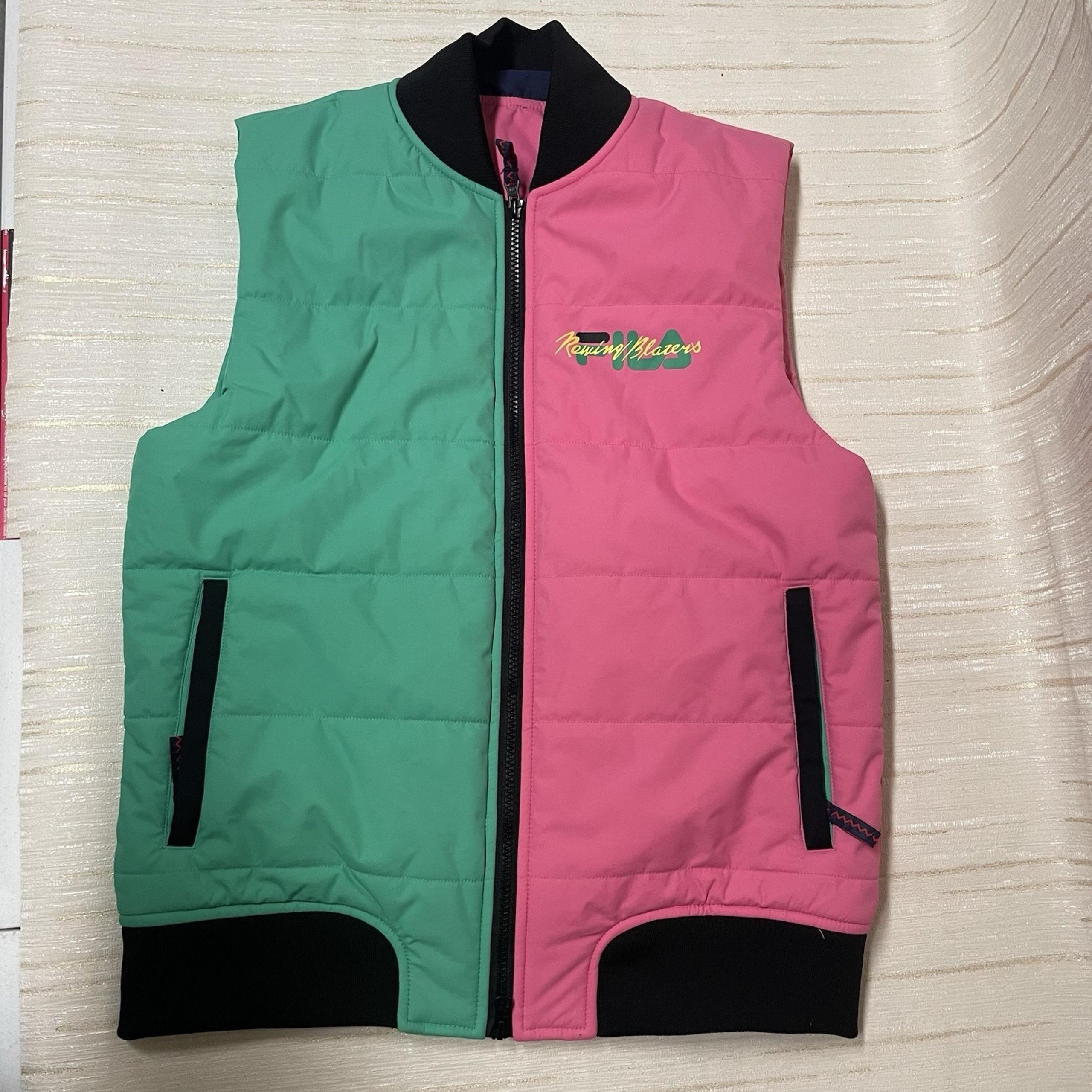 Rowing Blazers x FILA Puffer Ski Vest Jacket Pastel Colorblock Unisex XS