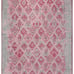 Alfa Rich 3x10 Area Rugs, Pink Grey Rug, Reversible Cotton Pet Friendly Washable