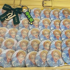 Yellow bag with a can badge, Idolish7, Itabag, Yuki, Yuu-kun, white suit, Thanksgiving.