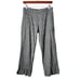 GODDESS GEAR lagenlook crop linen cotton blend micro stripe grey pant S