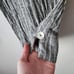 GODDESS GEAR lagenlook crop linen cotton blend micro stripe grey pant S