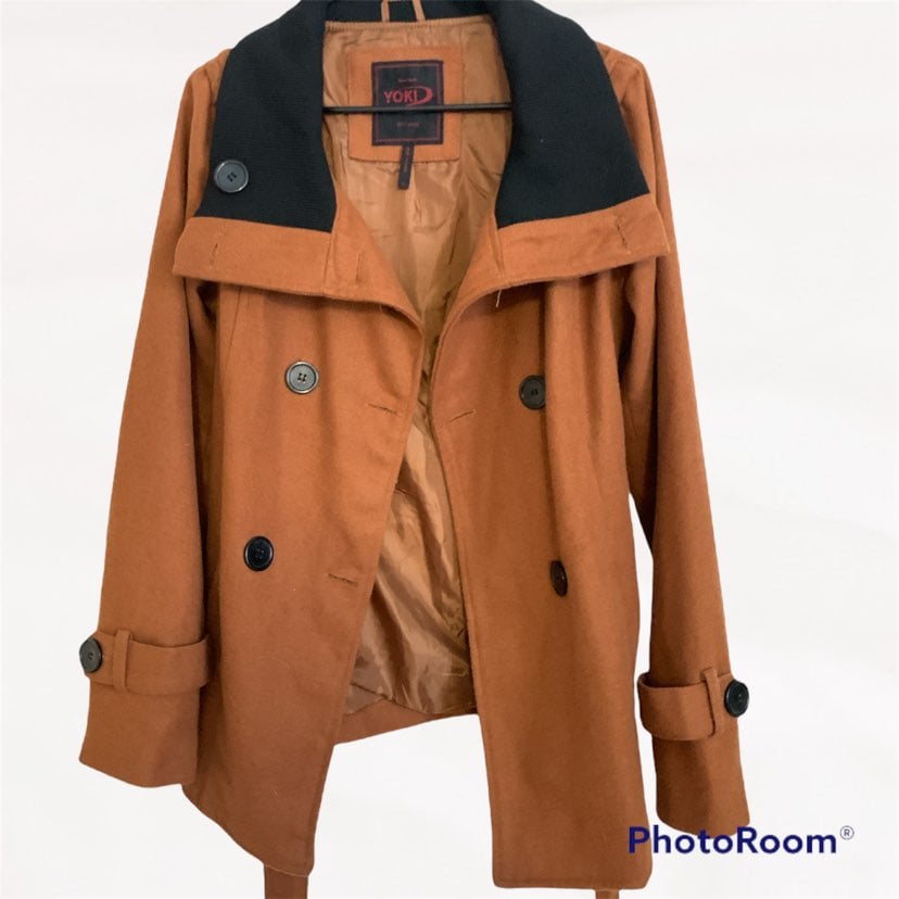 Structured Wool Belted Coat Size L
