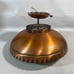 Vtg Starburst Atomic Saucer Space Age MCM Sunburst Cooper Ceiling Lamp Union Mad