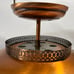 Vtg Starburst Atomic Saucer Space Age MCM Sunburst Cooper Ceiling Lamp Union Mad