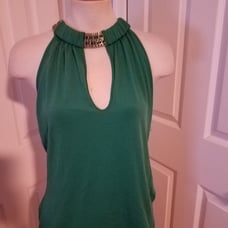 bebe green halter top m