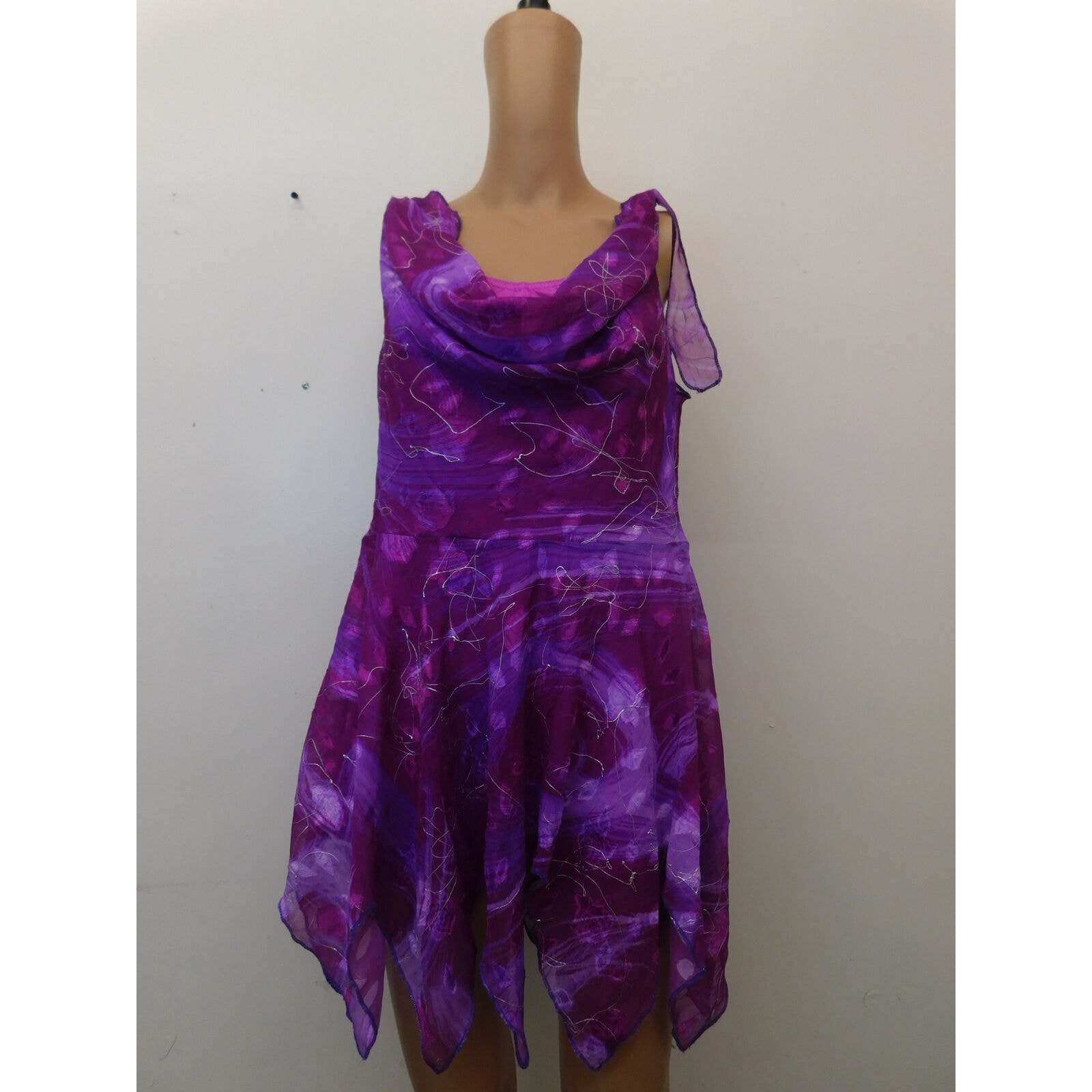 Dance Costume XL Adult Purple Costume Gallery Contemporary Flowy Dress