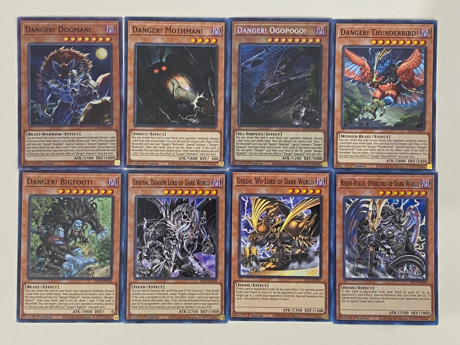 Yugioh Danger! Dark World Deck Ogopogo Nessie Zone King Dragon Pot - Free Pack