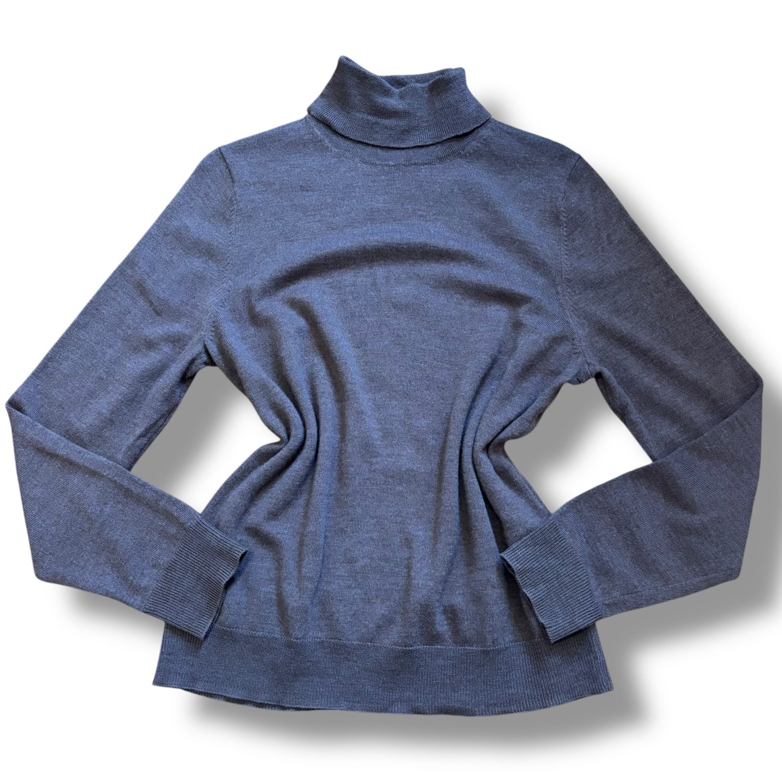NWT H by Halston Brown Extra Fine 100% Merino Wool Turtleneck Sweater - XLarge