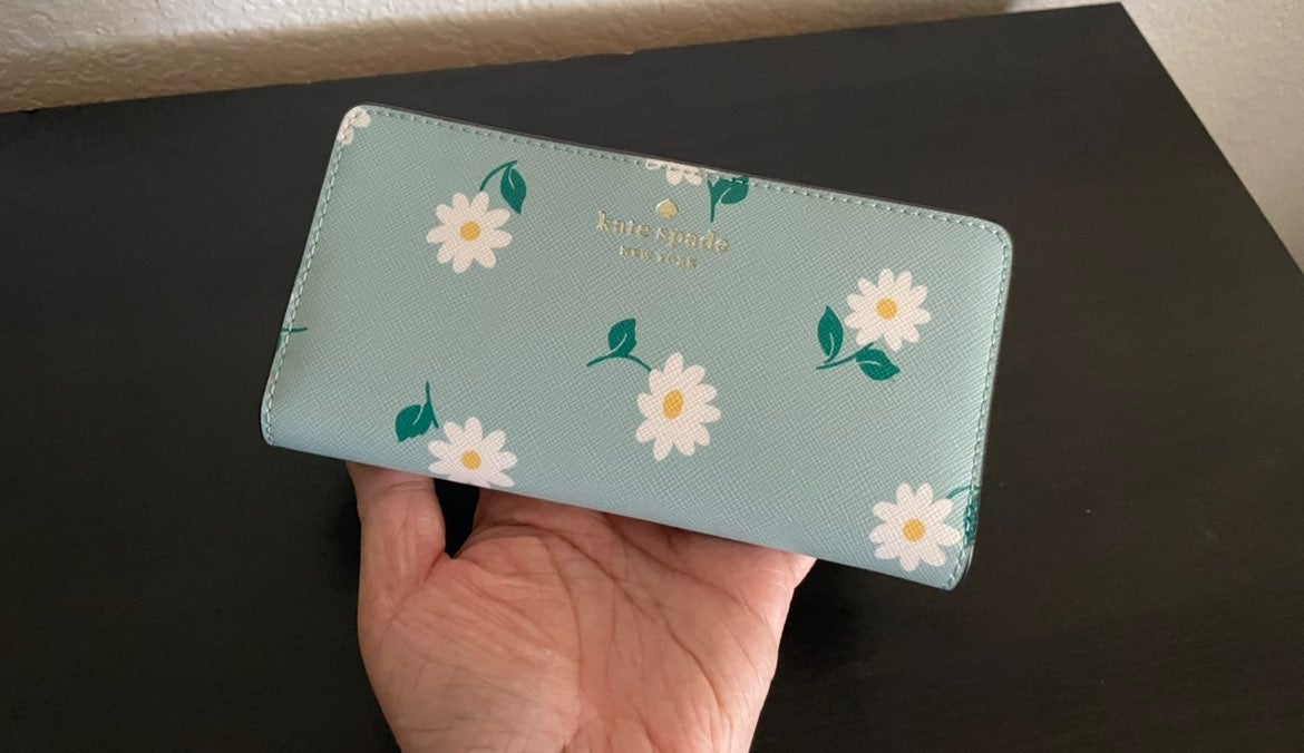 Kate Spade Dana Dancing Aster Large Slim Bifold Wallet