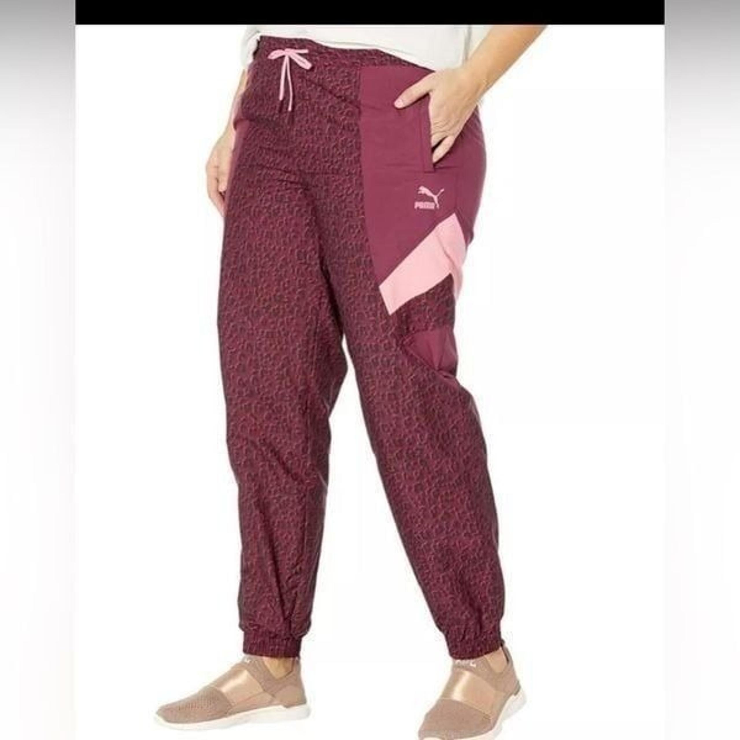 NWT PUMA Women’s Maroon Tailored For Sports Track Pants Joggers 1990 Style - XS