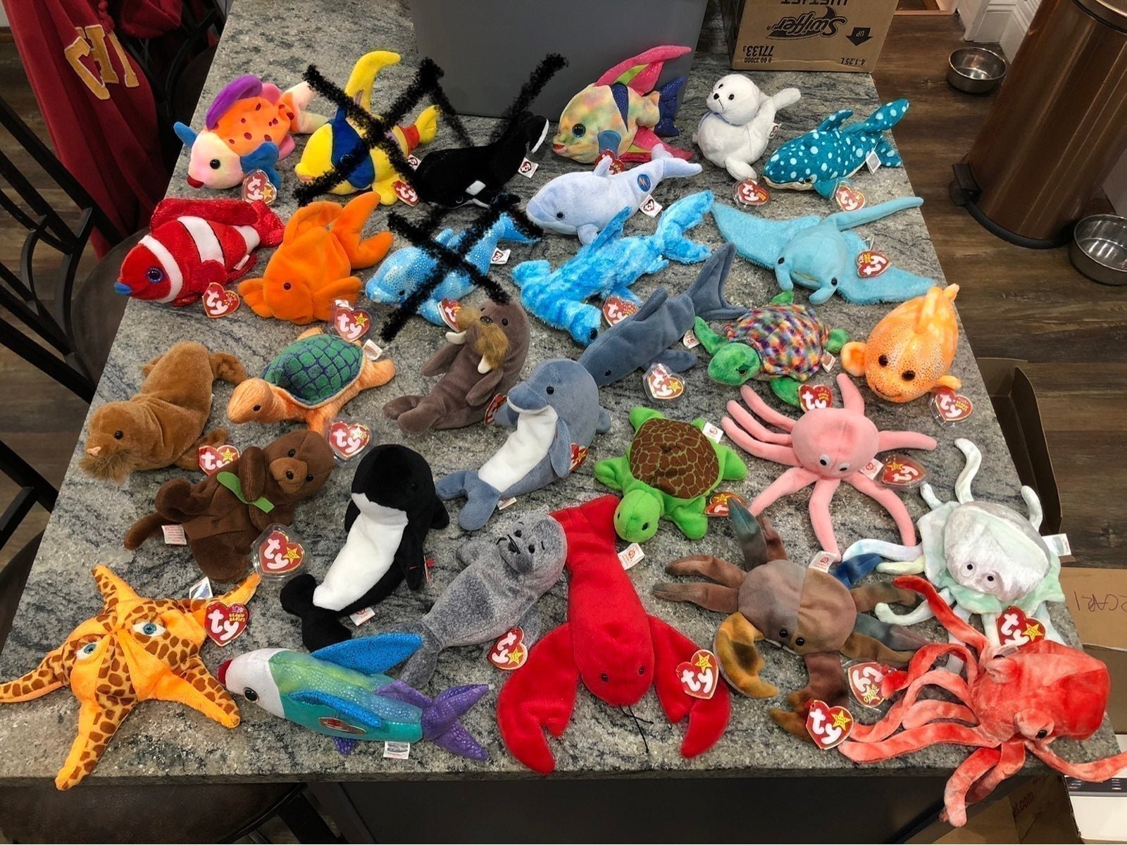 TY Beanie Babies Sea Creatures 28 NEW w/Tags