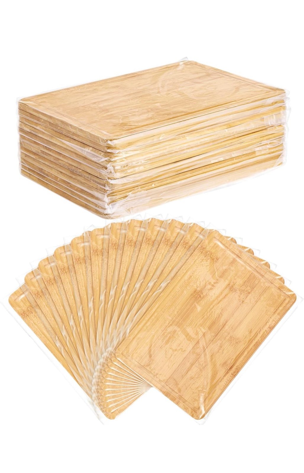 12 Pack Bulk Plain Cutting Board Set Kitchen Chopping Boards Rectangular Blank C