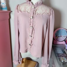 Princess Melody pearl heart button top