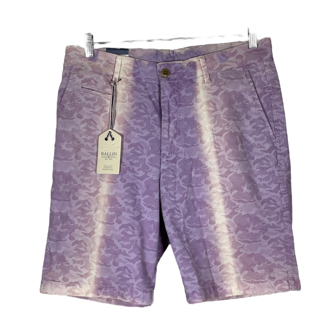 NEW Ballin Drummond Thistle Purple Print 9 Inseam Shorts Size: 32