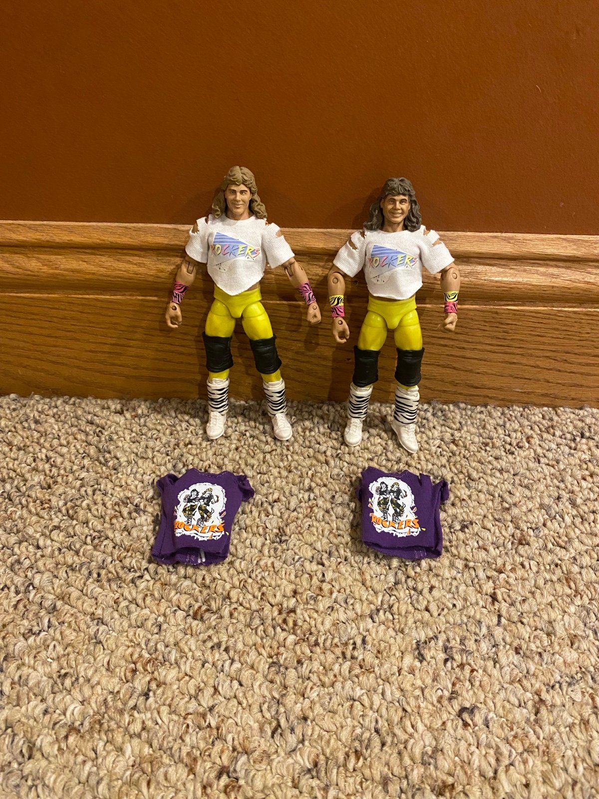 Wwe elite the rockers figure lot Marty Jannetty shawn Michaels custom shirts