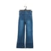 Spanx Women XS Cropped Flare Jeans Blue Medium Wash Raw Hem Shaping 20231R NEW