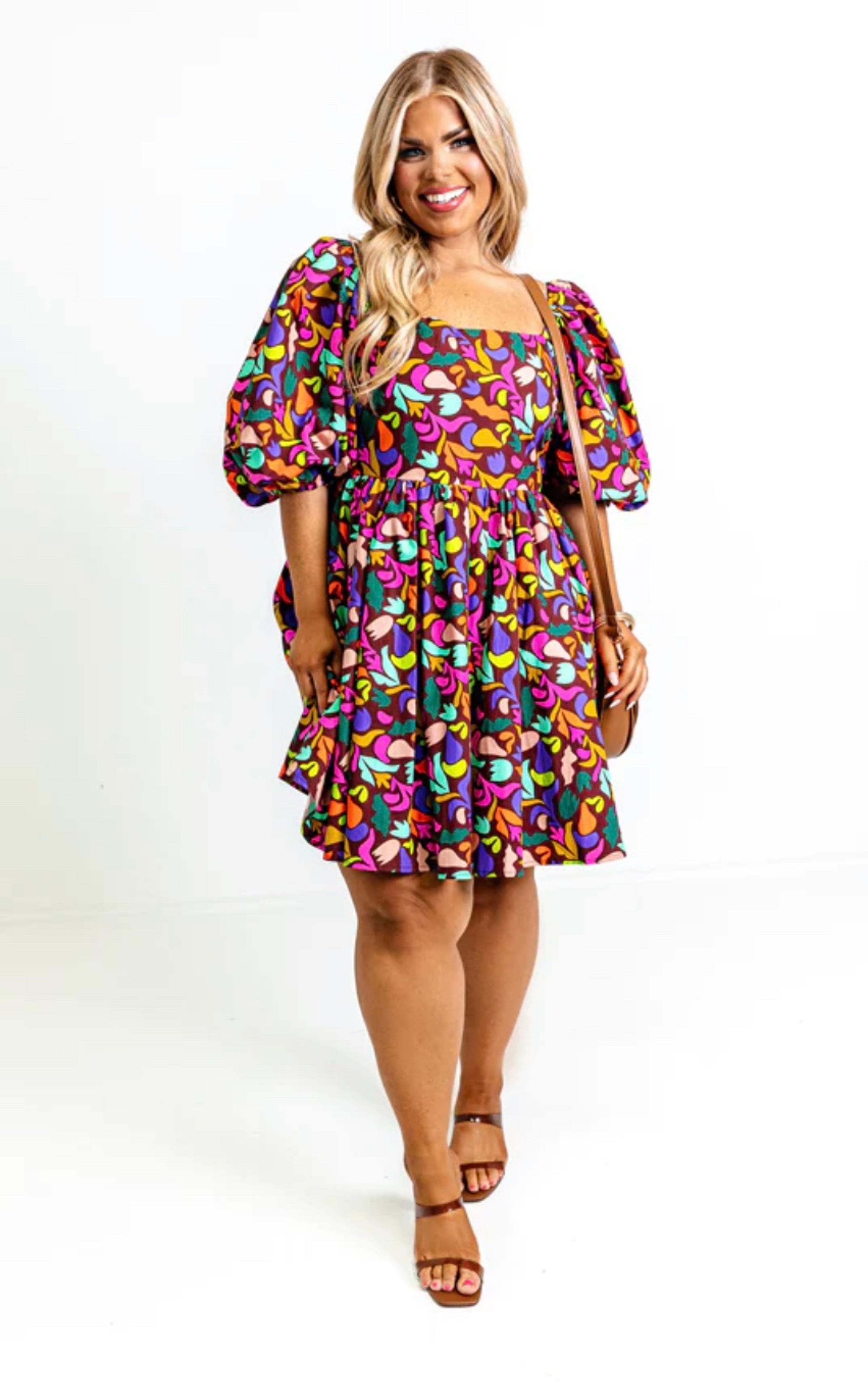 Peach love minni fall Dress