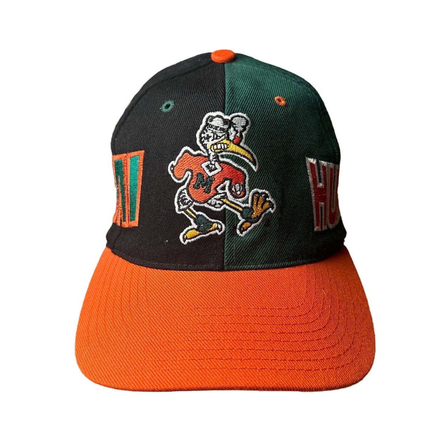Vintage 90s Miami Hurricanes Cap Hat Snapback Embroidered American Needle Wool