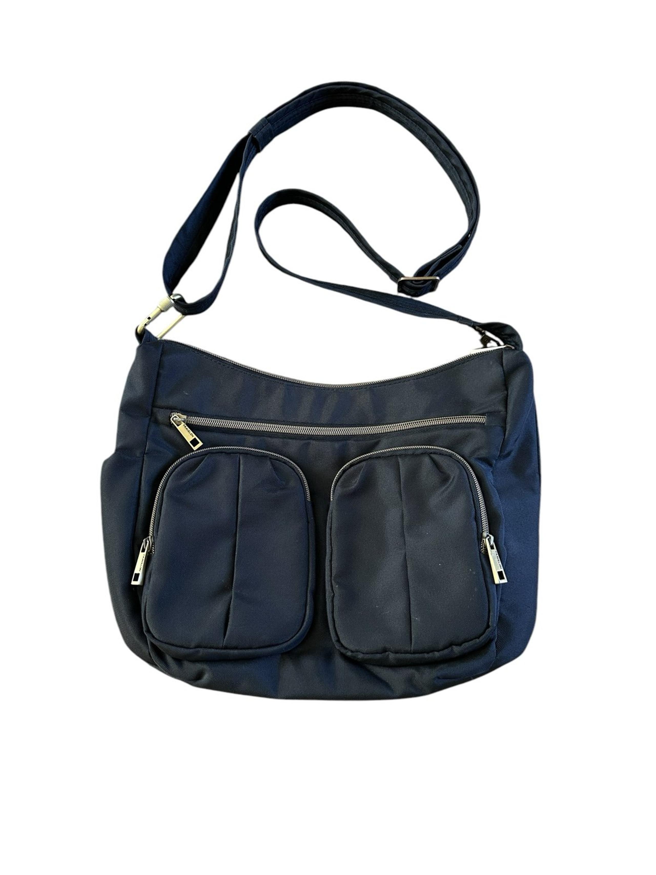 TRAVELON Antitheft Crossbody Medium Shoulder Bag RFID Pocket Security Black