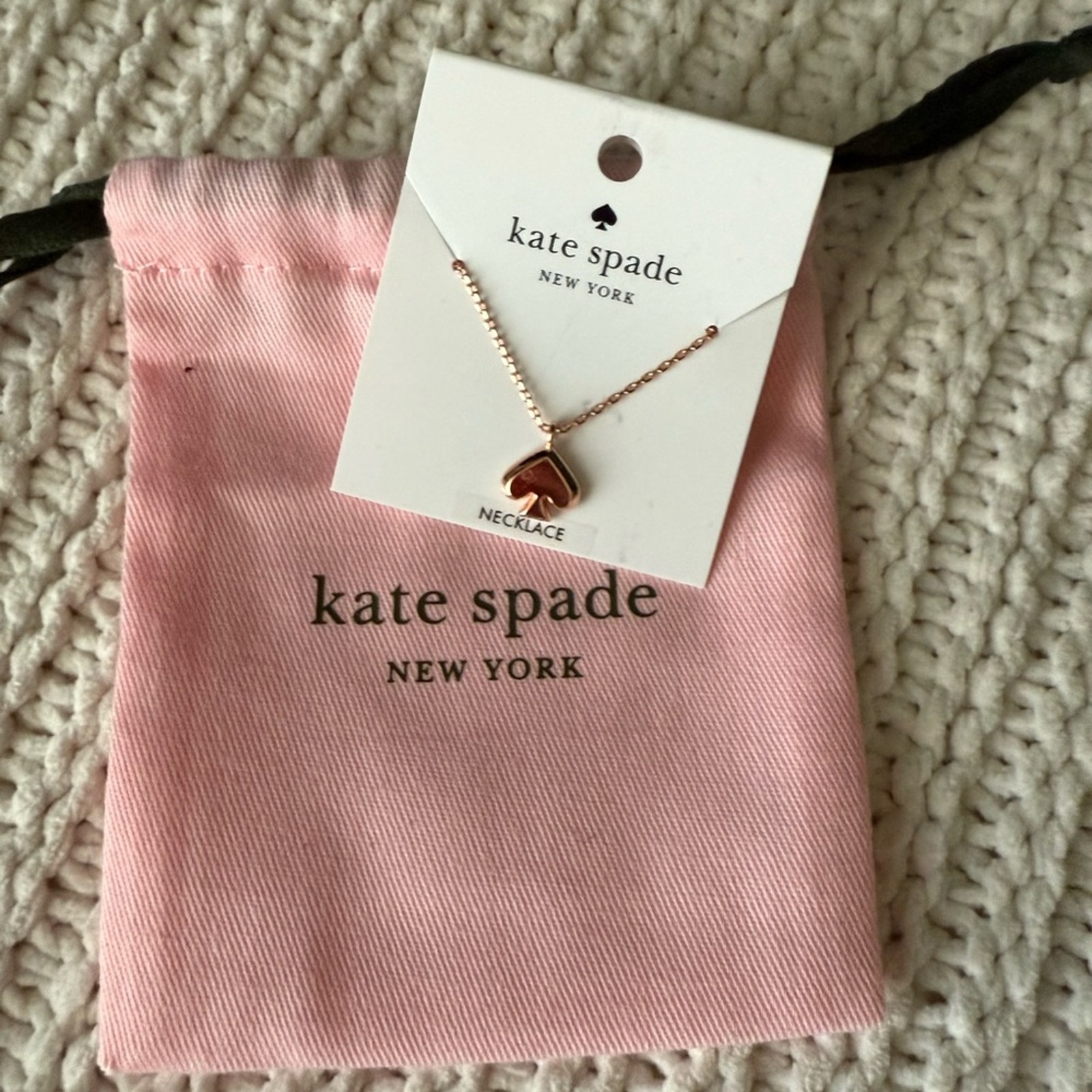 Kate Spade Rose Gold Heart Necklace NWT