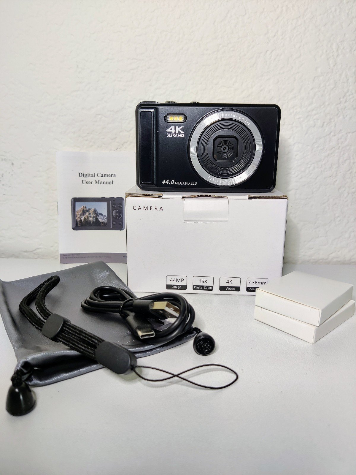 Digital Camera - 4K 44MP UHD Digital Cameras for Photography - Autofocus Point