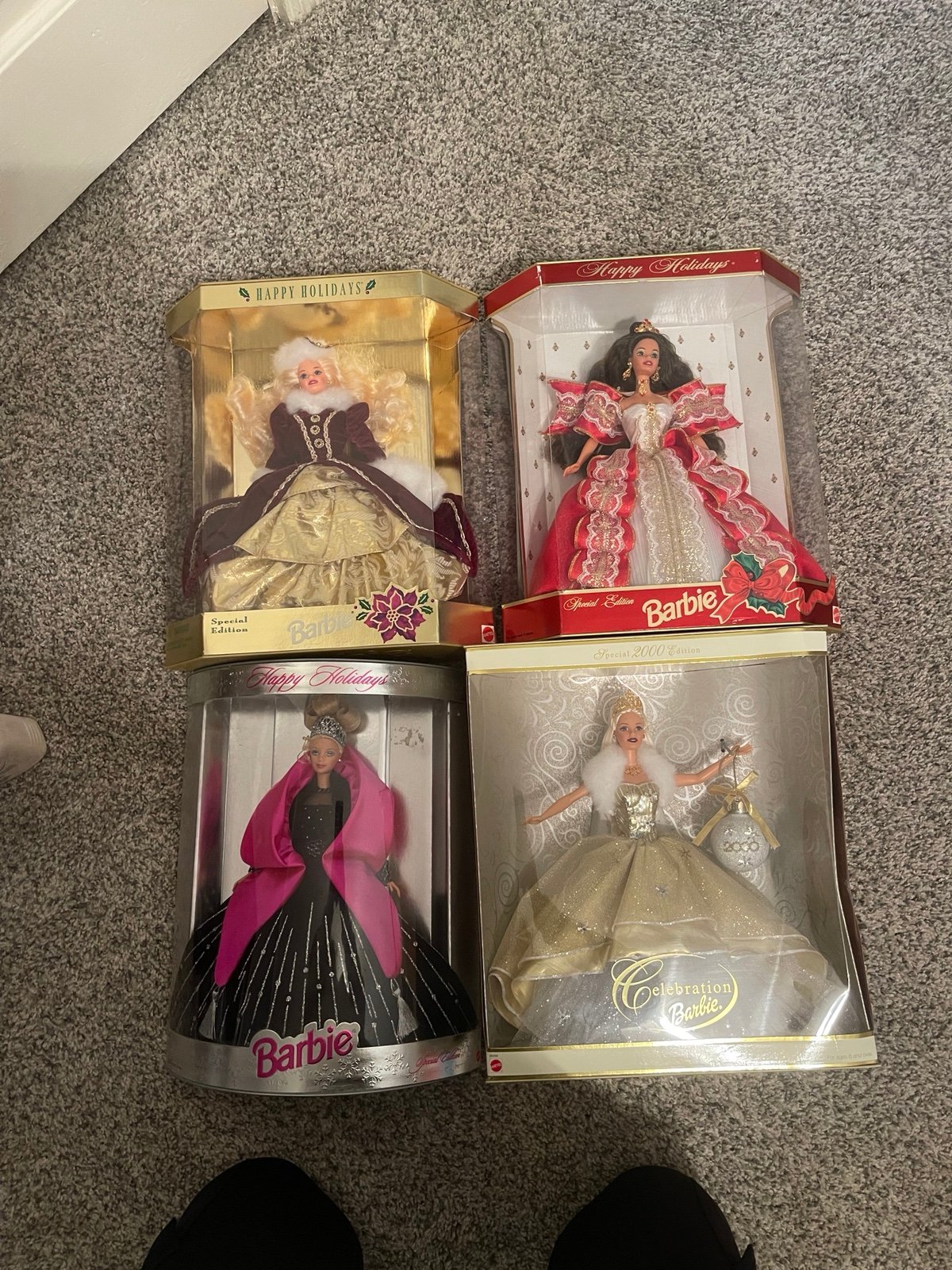 Special Edition Holiday Barbie lot of 4