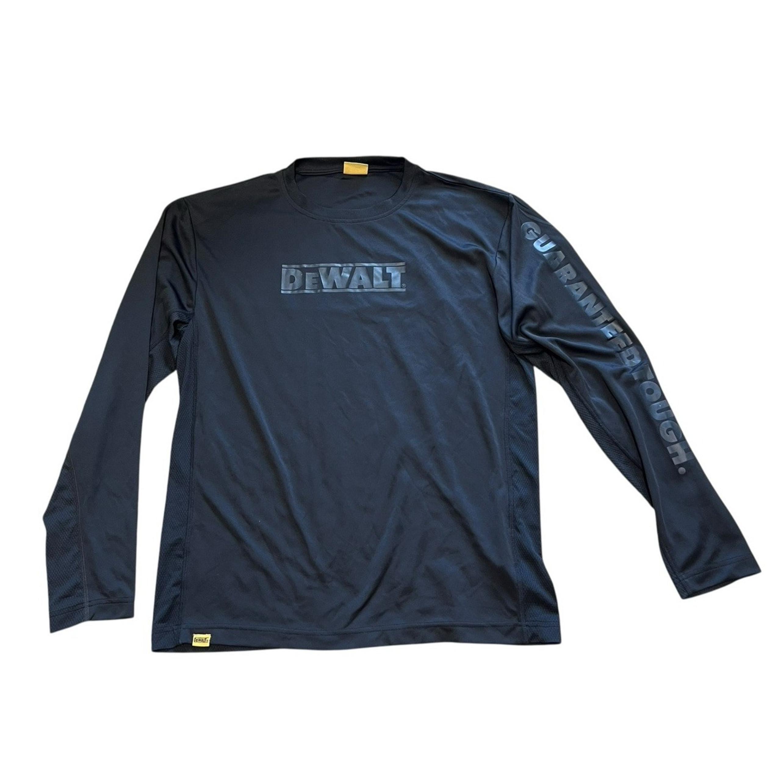 Men's Long Sleeve Black Graphic Shirts Truro Performance LS Size L - DeWALT