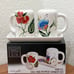 TABLETOPS Gallery Arielle Handpainted Flowers Salt & Pepper Shaker Tray Set. New