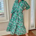 Susan Albright Huntington Maxi Dress - Pansy Watercolor Print