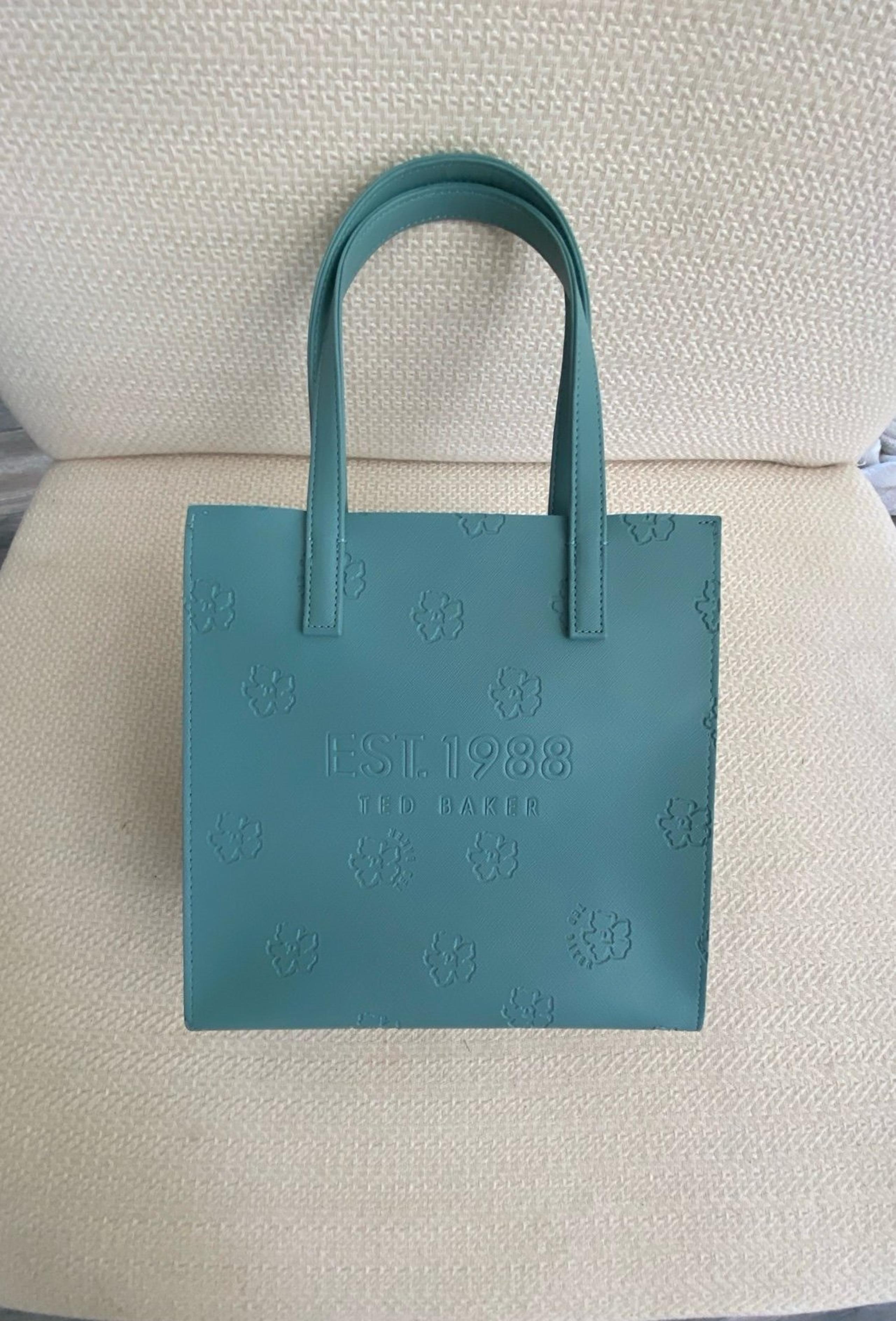 Ted Baker Floral Magnolia Debossed Blue Icon Tote Bag