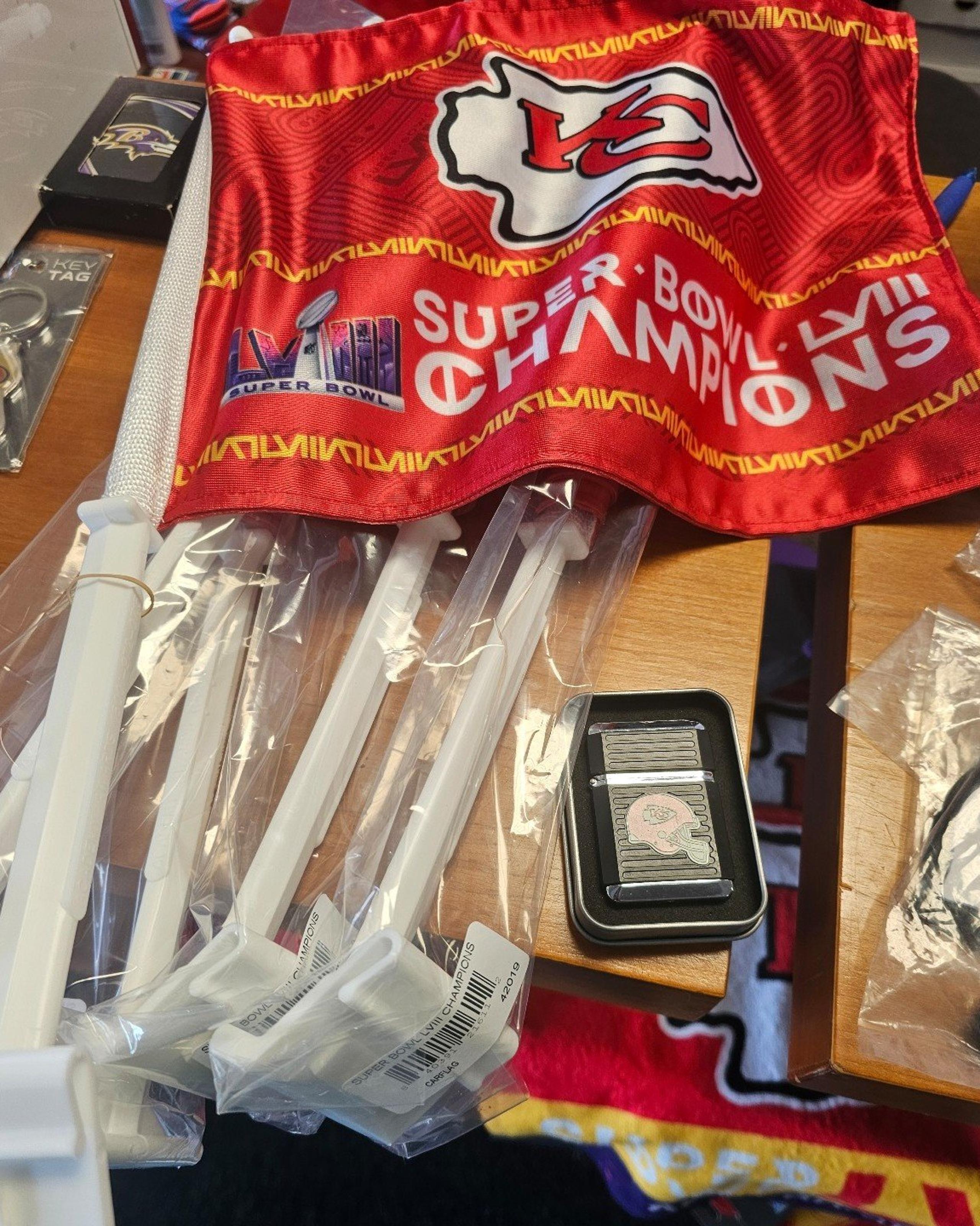 KC CHIEFS S.B. CAR FLAGS