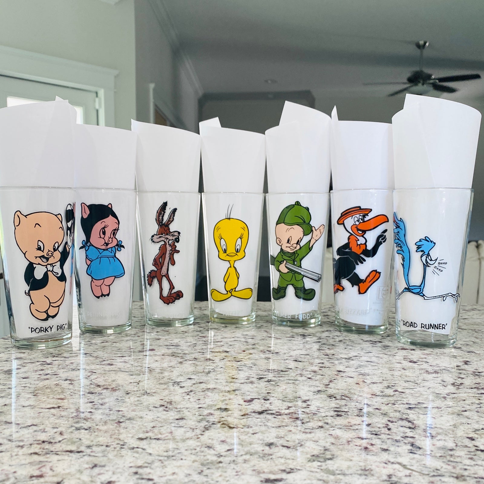 VINTAGE | 1973 Pepsi Collector Series Looney Tunes Collectible Glasses Bundle