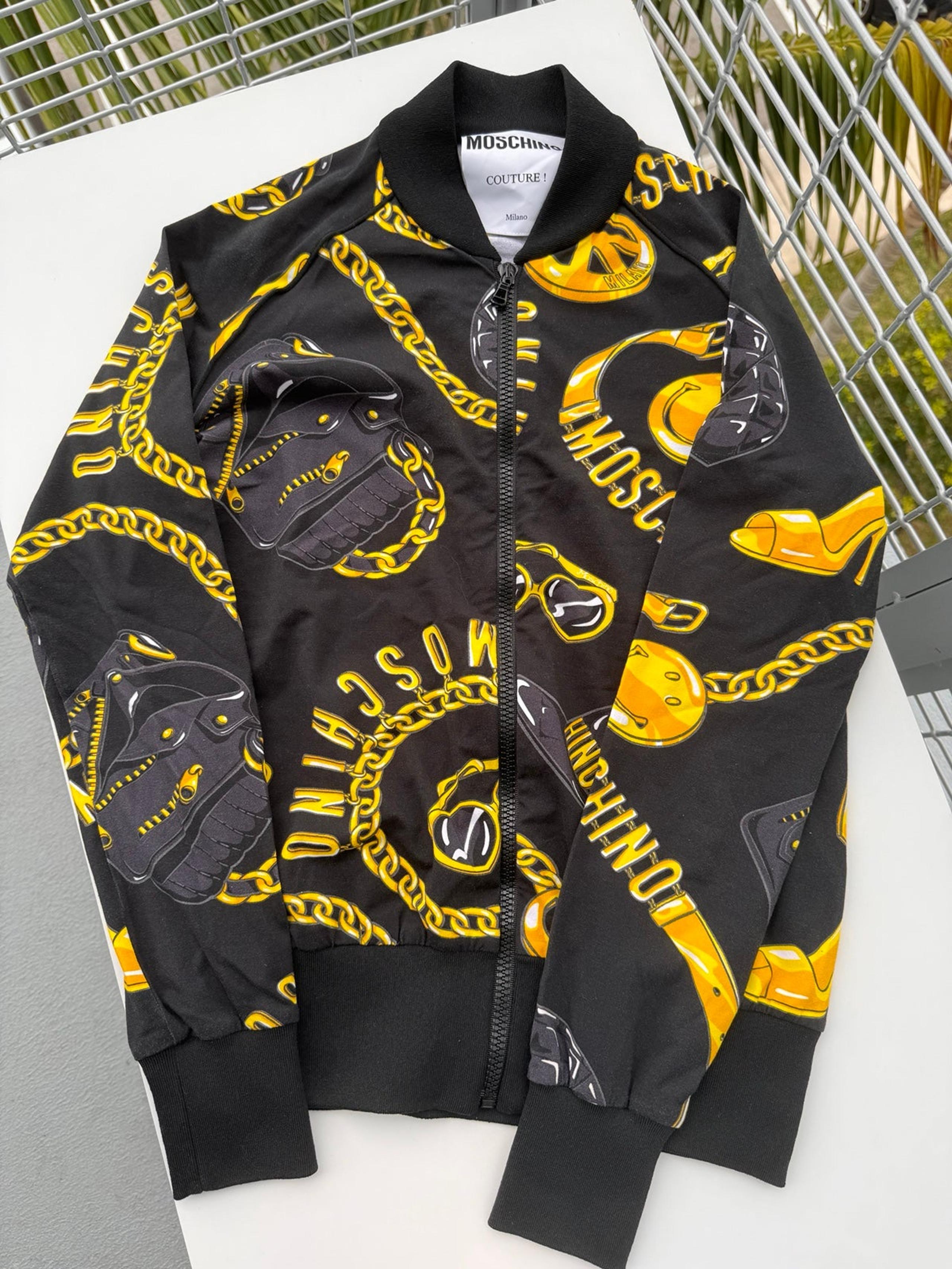Moschino Couture Women Chain Black Zip Sweatshirt