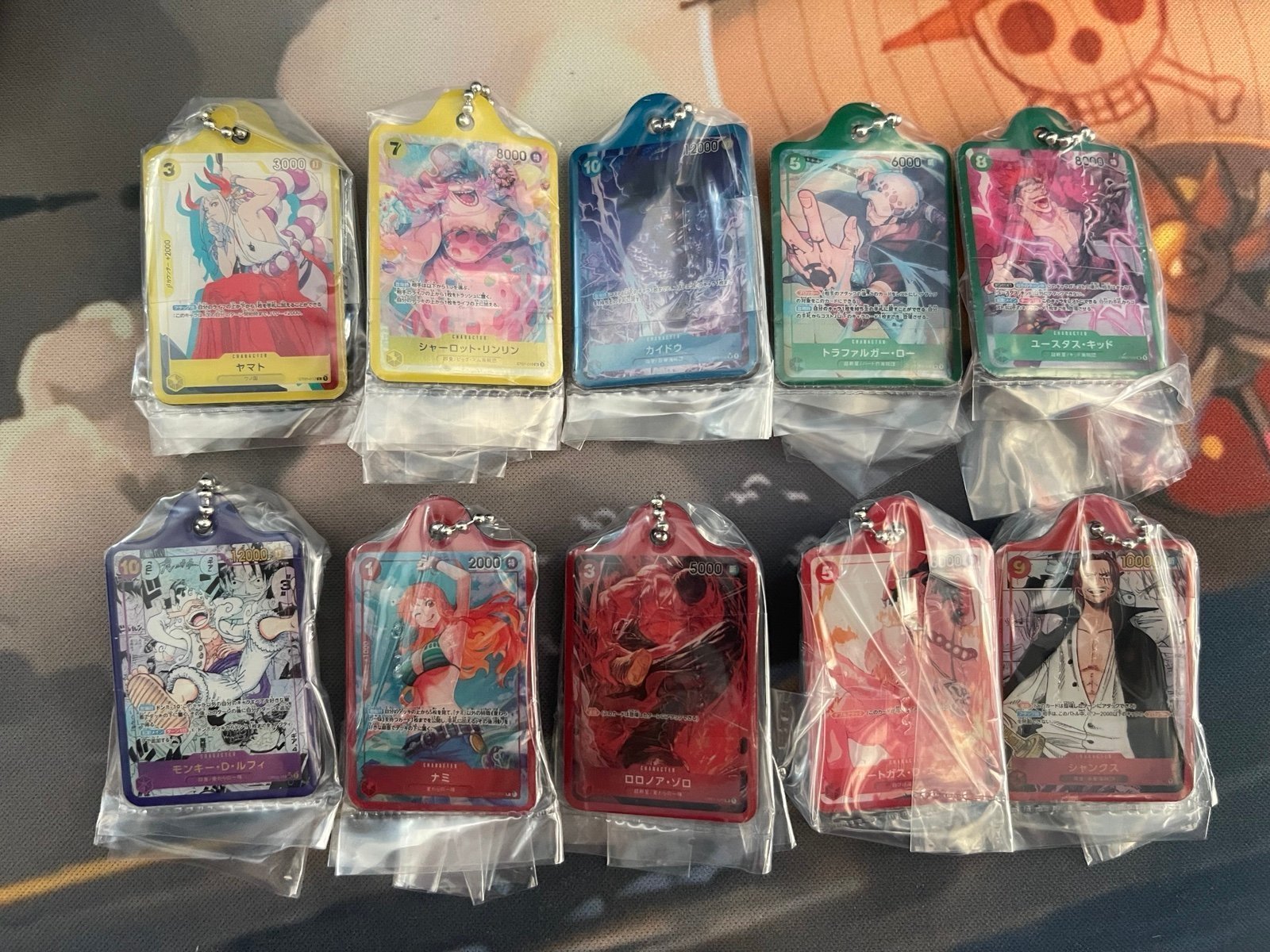 One Piece Card Game Metal Keychain Whole Set