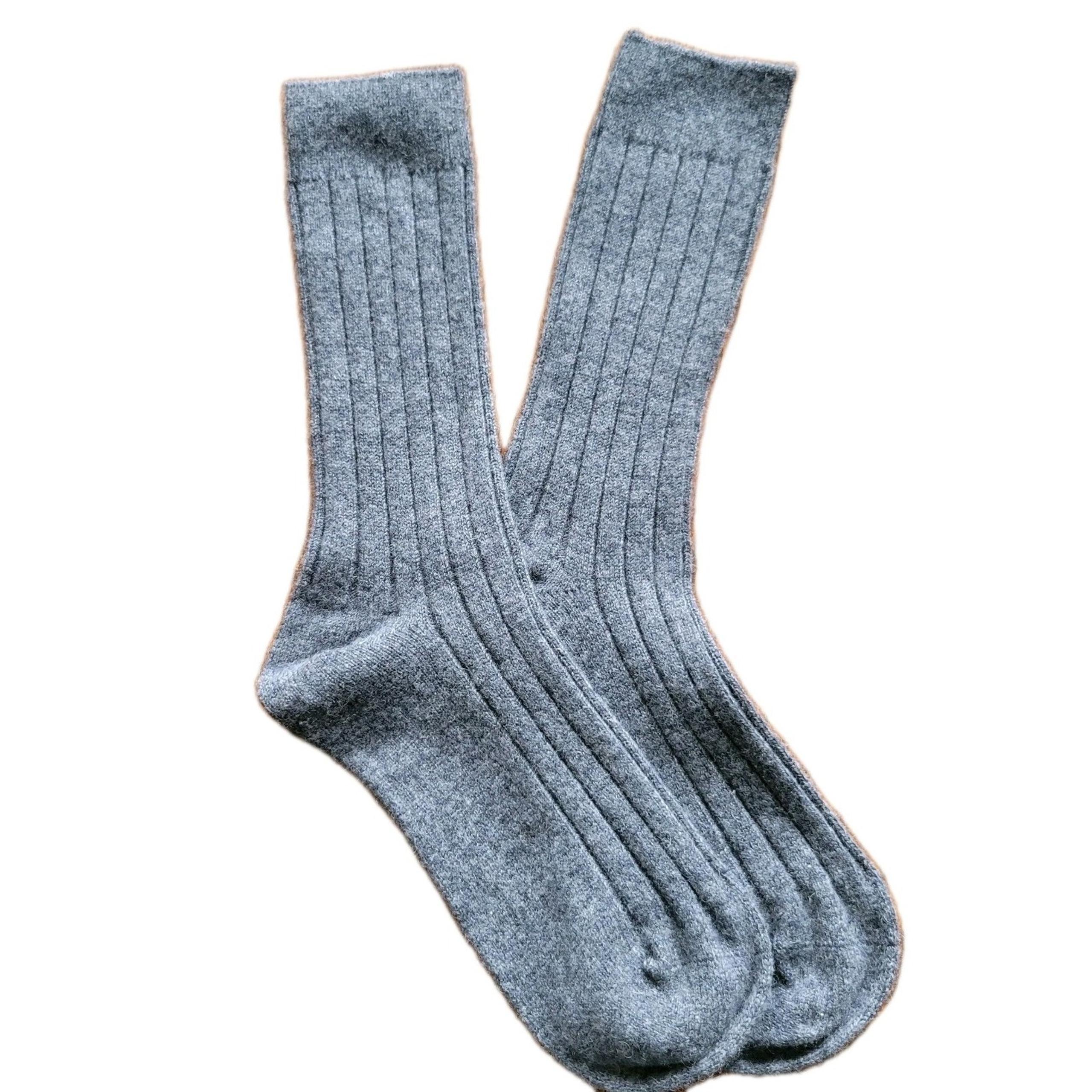 J Crew Cashmere-Blend Trouser Socks in Grey AU206 Women's NWT Cozy Soft