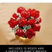 LEGO Botanicals Bouquet of Roses Artificial Flowers - Fake Red Roses Building Se