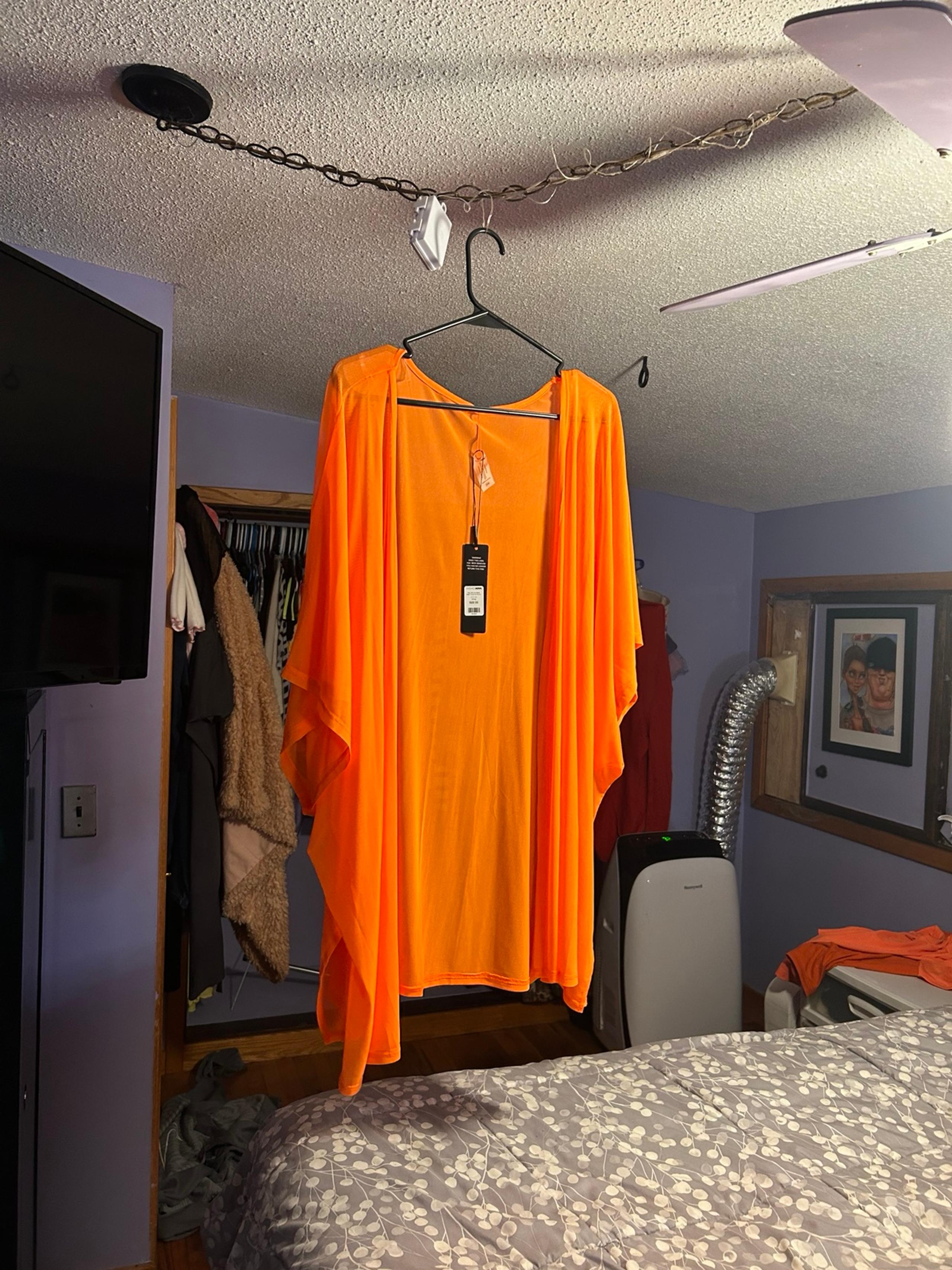 Fashion nova neon orange bathing suit coverup new!
