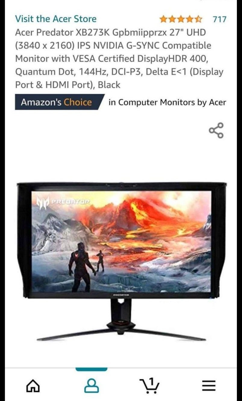 NEW Acer Predator Computer Monitor
