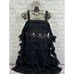 Alexis ruffle and lace cold shoulder mesh lace silk mini dress sz 0