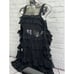 Alexis ruffle and lace cold shoulder mesh lace silk mini dress sz 0