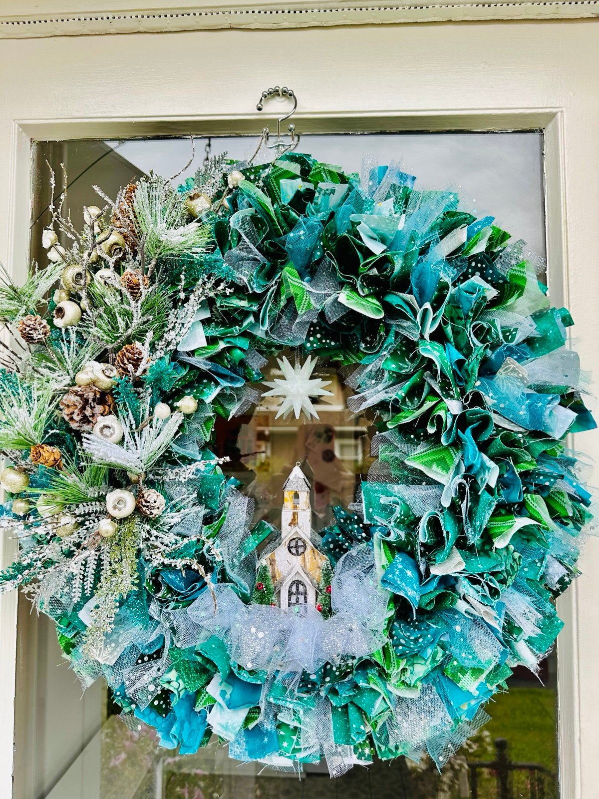 A Sweet Silent Night Rag Wreath