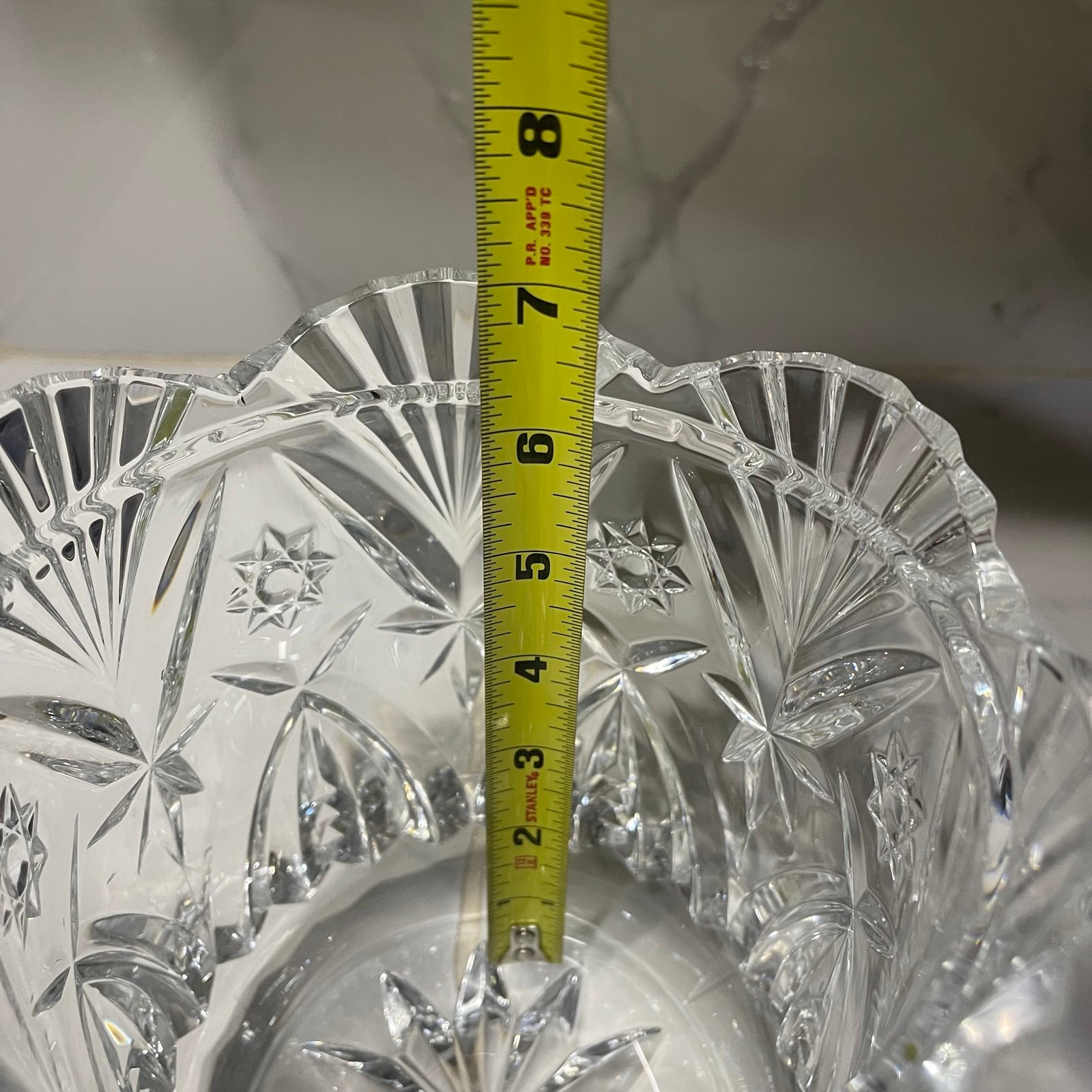 Vintage HEAVY Pressed Glass / Crystal Cookie Jar / Ice Bucket with LID. Nice!