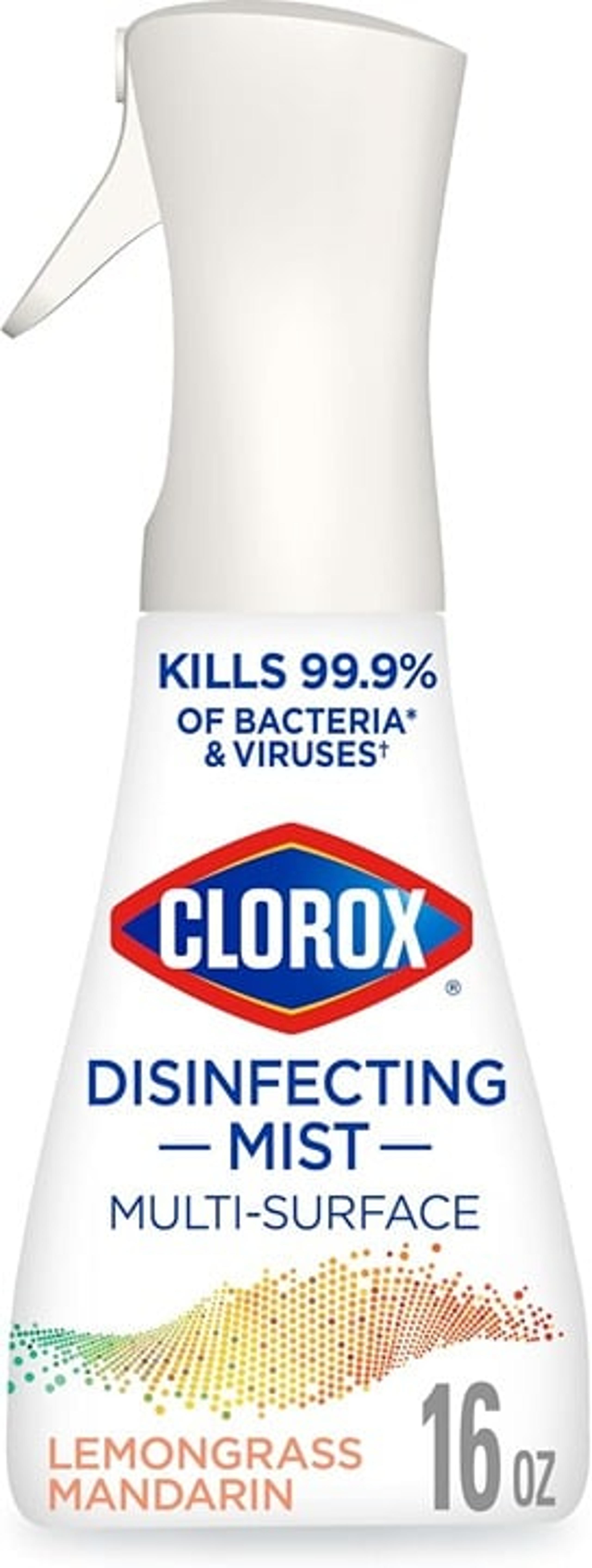 Pack of 5 - 16 Fl Clorox Disinfecting Mist, Lemongrass Mandarin, Disinfecting