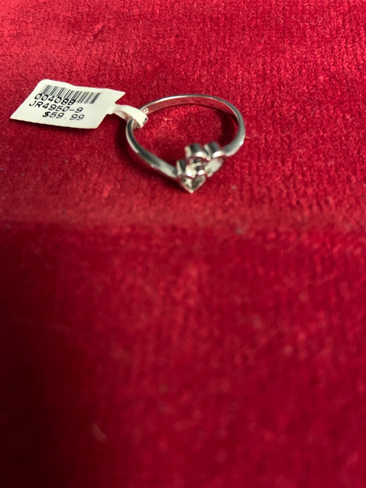 Heart Ring, Real 925 Silver, size 9