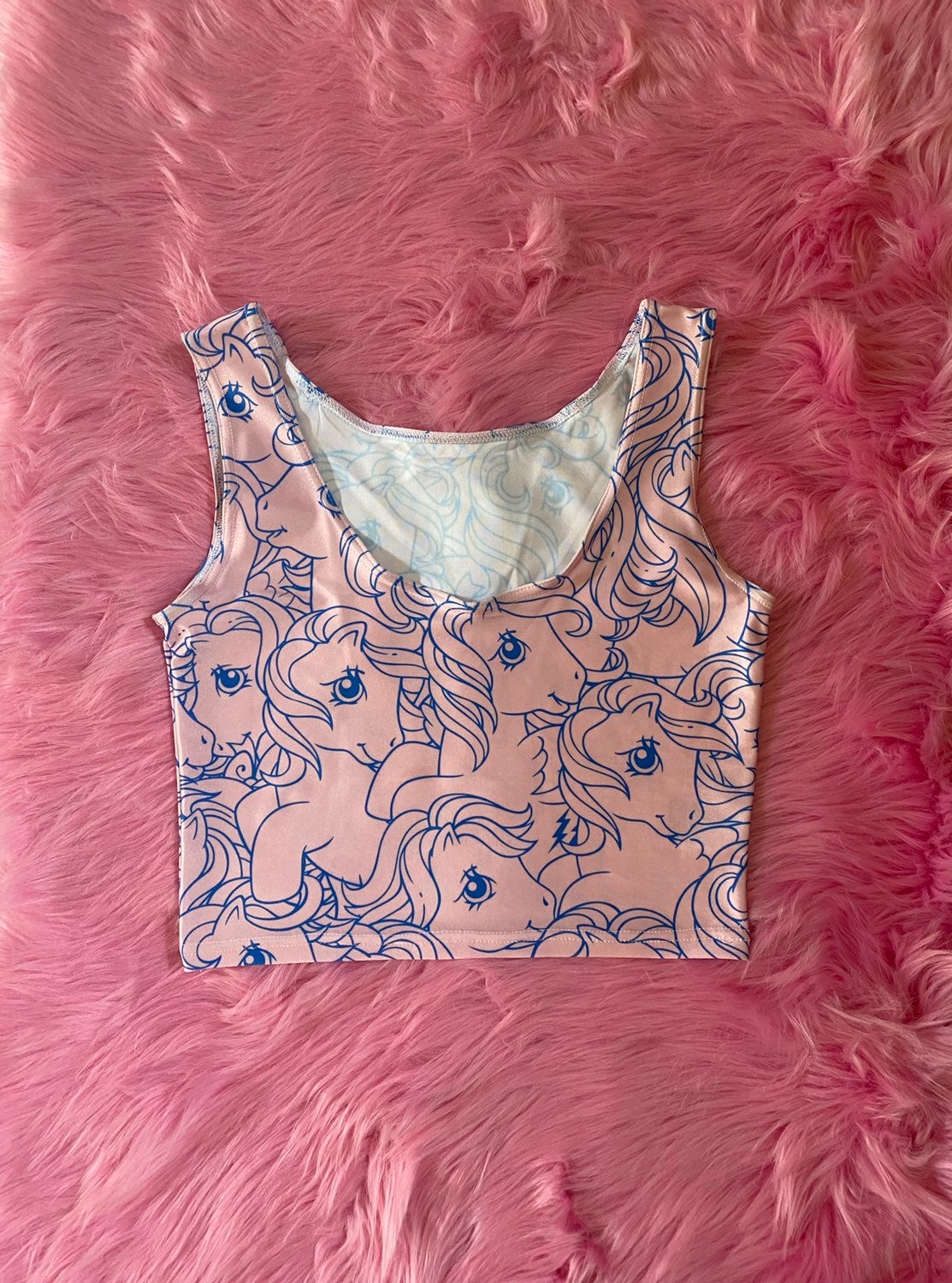 My Little Pony Pink Ponies Crop Top