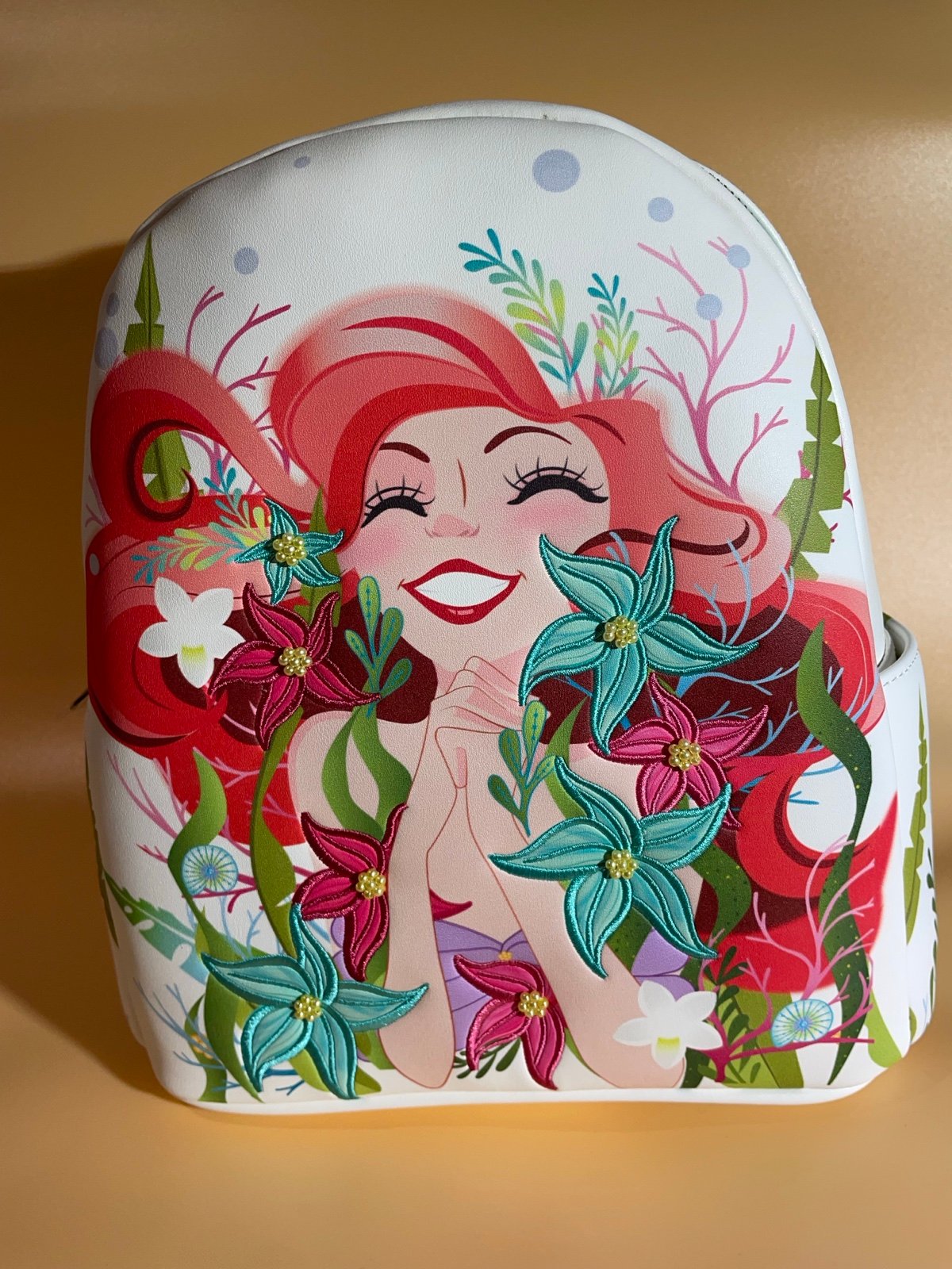 Danielle Nicole Disney Little Mermaid Ariel Floral Mini Backpack BoxLunch NWT.