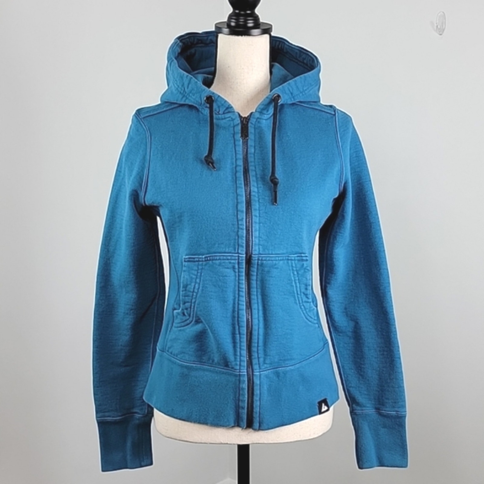 American Giant Women's Blue Zip-Up Hoodie Sweatshirt XS