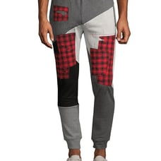 PRPS Patchwork Cotton-Blend Jogger Pants