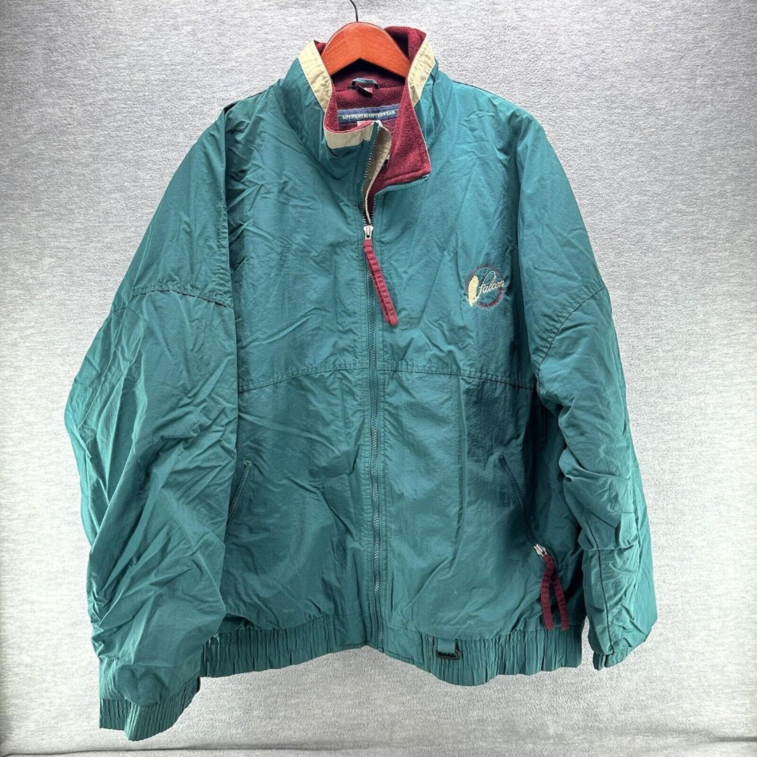 Vintage DUNBROOKE - Men's Embroidered Jacket  XXL Falcon Cold Fleece Lined