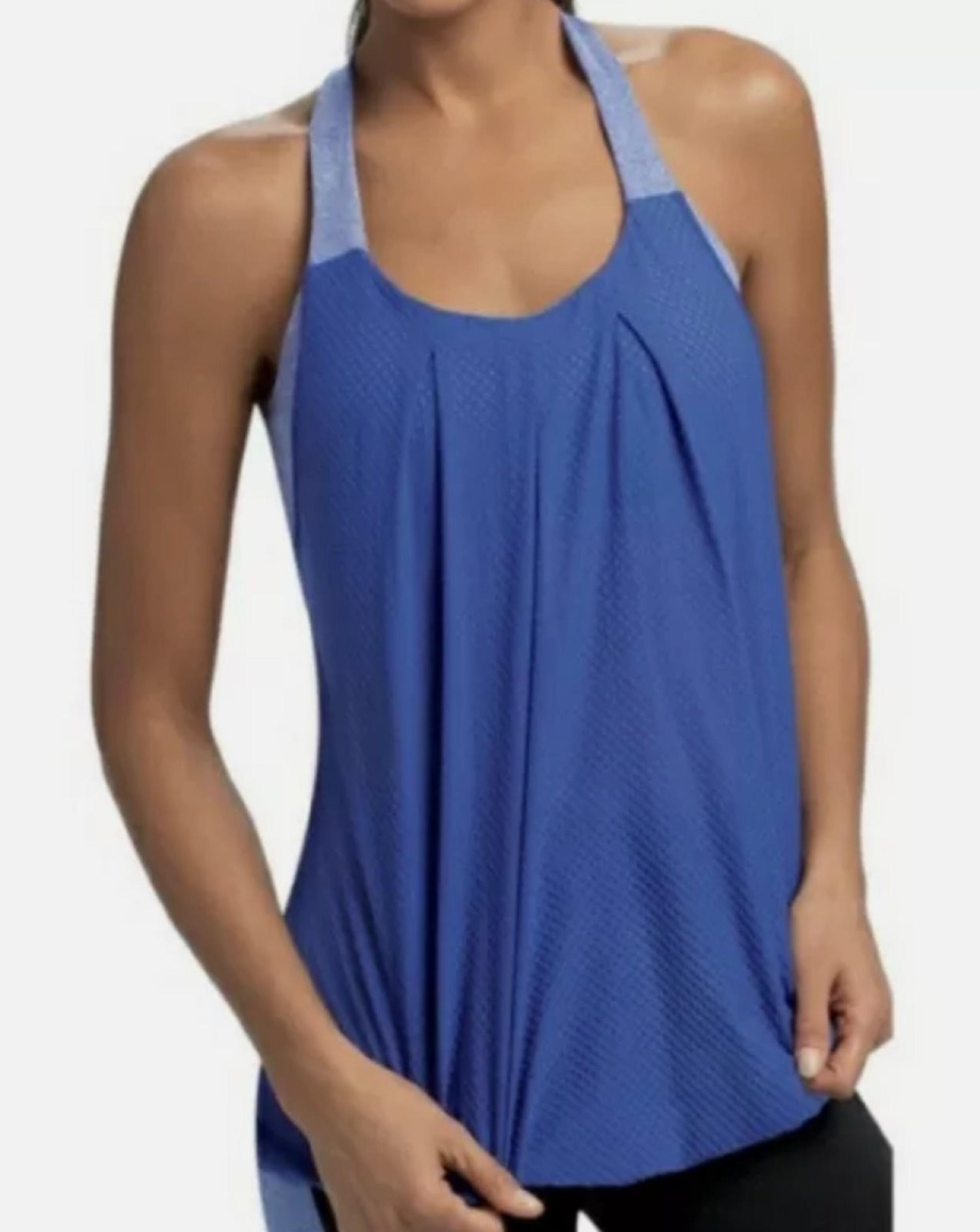 Women’s Cabi Tank Top With Built In Sports Bra Size XS Blue